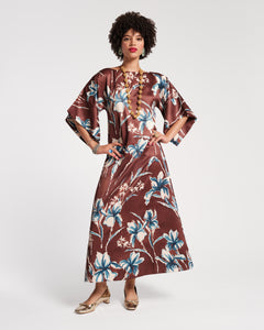 Spinnaker Maxi Dress Lucky Devil Blue Iris - Frances Valentine