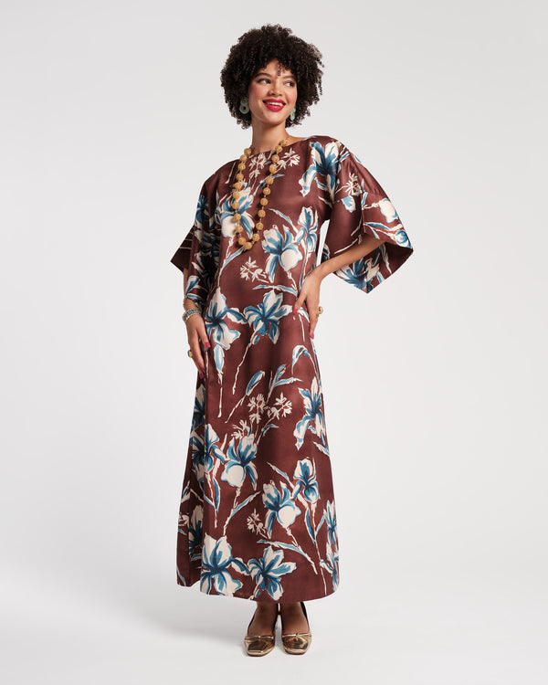Spinnaker Maxi Dress - Lucky Devil Blue Iris - Frances Valentine