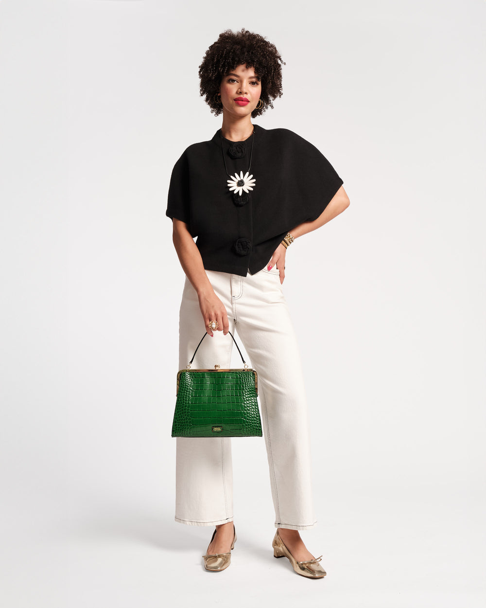 Carnegie Merino Wool Shrug - Black Sweater Frances Valentine