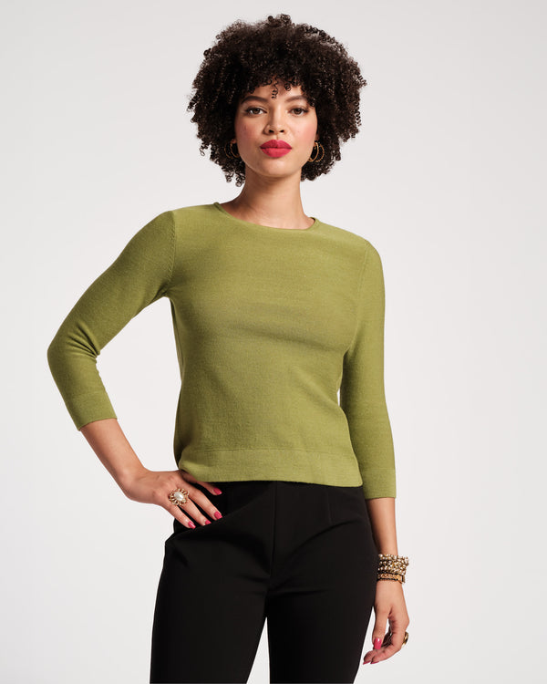 Rachel Knit Top - Green - Frances Valentine