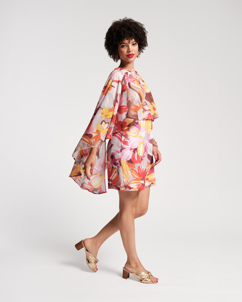 Mini Cape Dress - Sun Floral - Frances Valentine