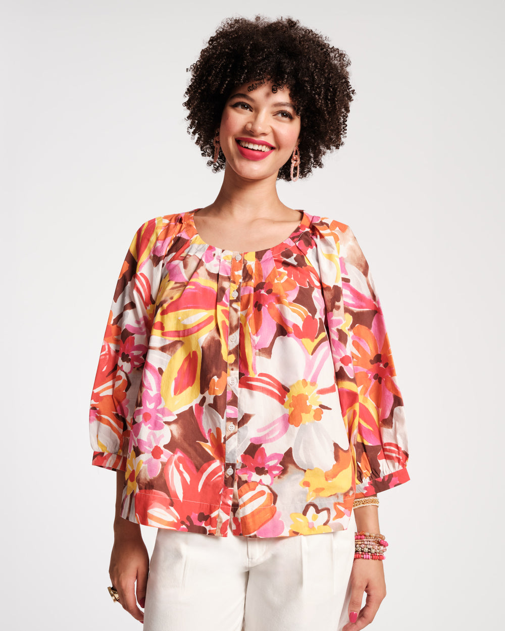 Zoe Top - Sun Floral - Frances Valentine