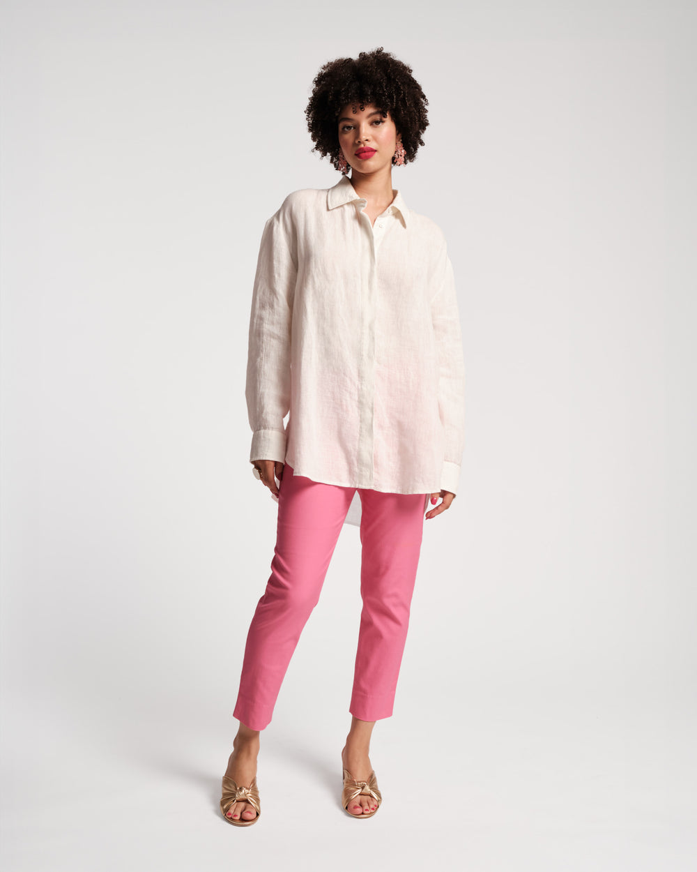 Perfect Oversized Linen Button Down - Frances Valentine