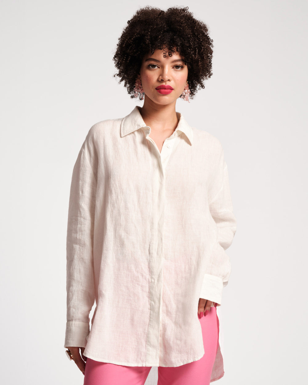 Perfect Oversized Linen Button Down - Frances Valentine