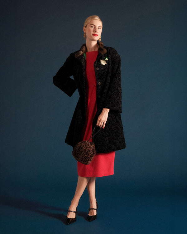 Dame Faux Fur Coat - Black
