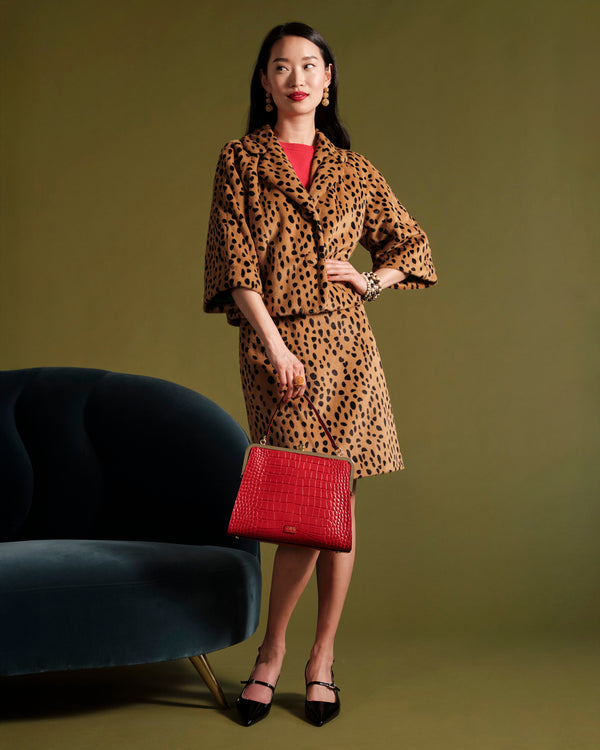 Blaine Jacket - Cheetah Faux Fur Brown - Frances Valentine
