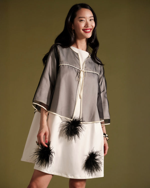 Parker Swing Top - Black/Oyster - Frances Valentine