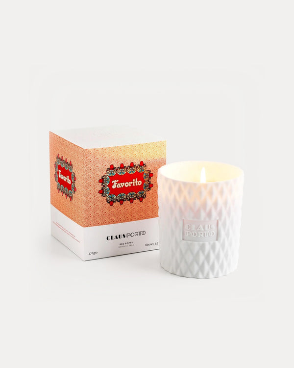Favorito Red Poppy Candle 9.5 oz. Candle Frances Valentine