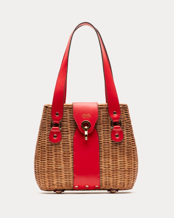 Gigi Basket - Toast/Red - Frances Valentine
