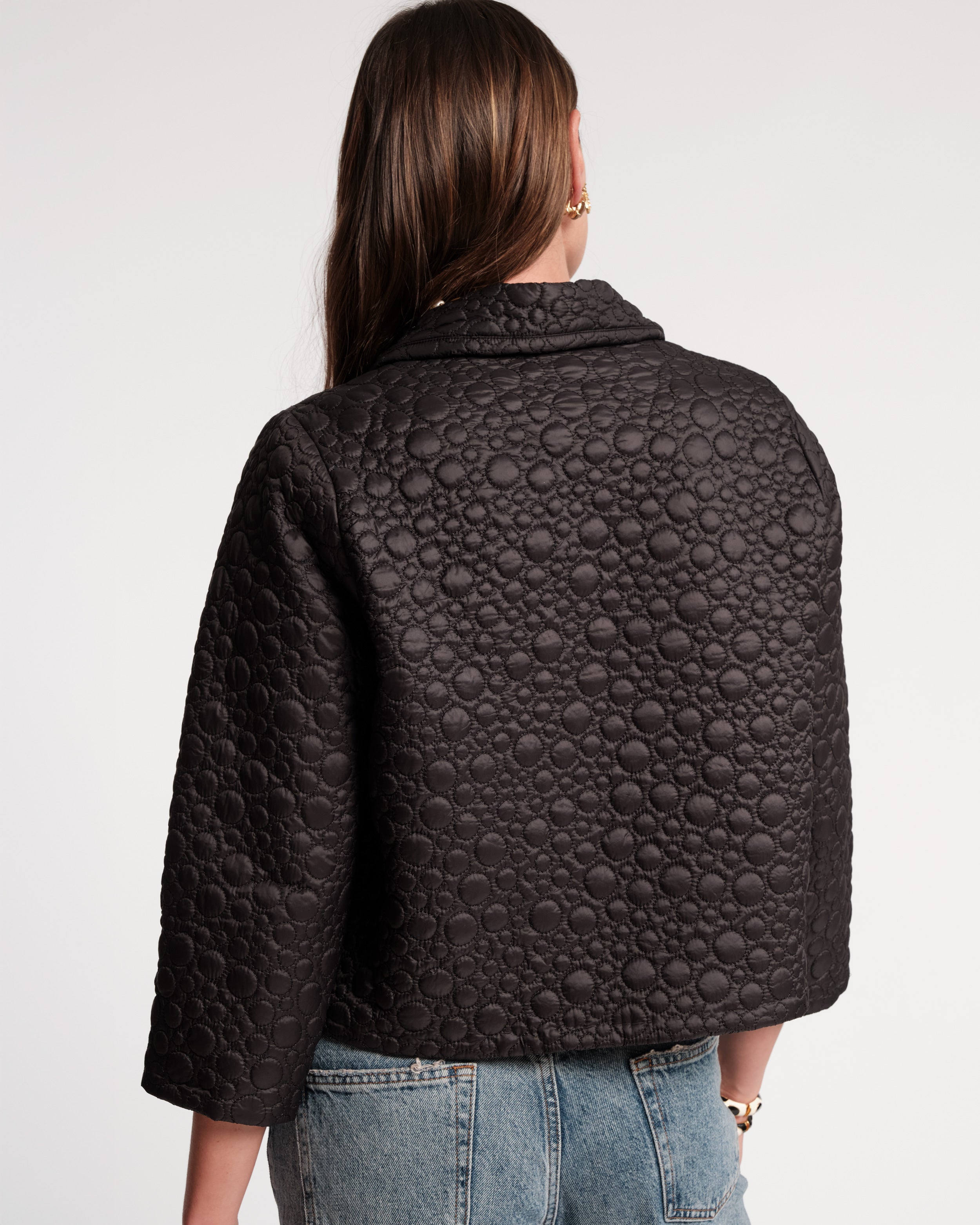 Ginger Quilted Jacket - Black – Frances Valentine