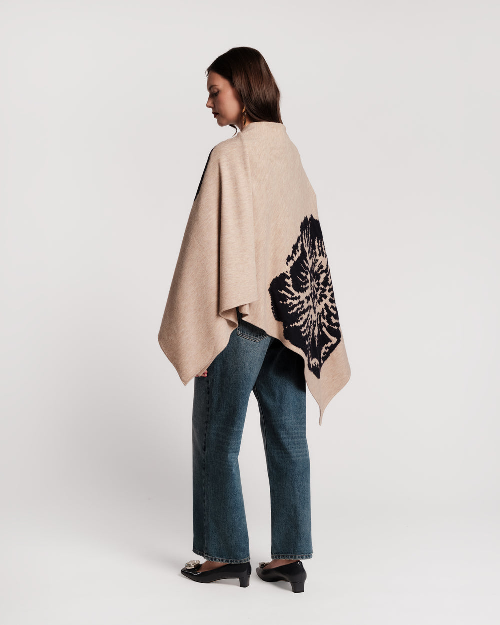 Ginny Wrap - Carefree Chrysanthemum Camel Sweater Frances Valentine