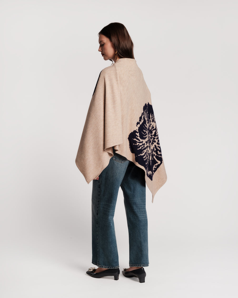 Ginny Wrap - Carefree Chrysanthemum Camel Sweater Frances Valentine