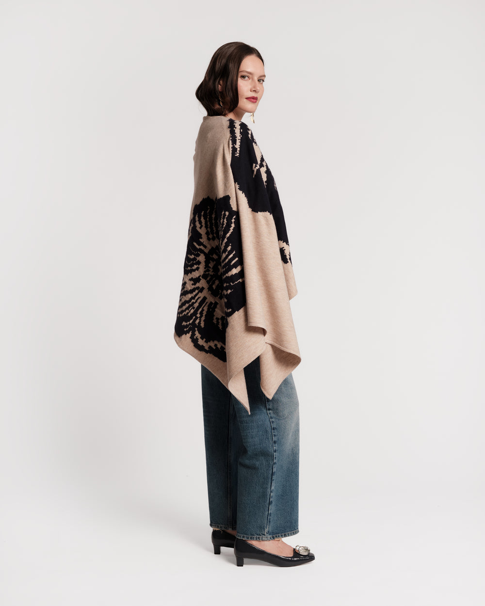 Ginny Wrap - Carefree Chrysanthemum Camel Sweater Frances Valentine