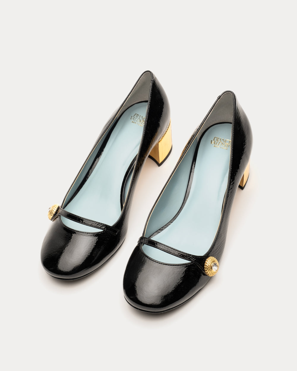 Gaga Pump Crinkled Leather - Black - Frances Valentine
