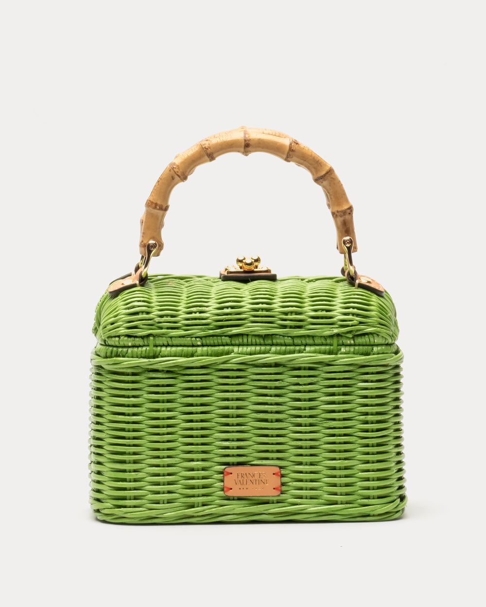 Hannah Lunchbox Wicker Lime Green Basket Frances Valentine
