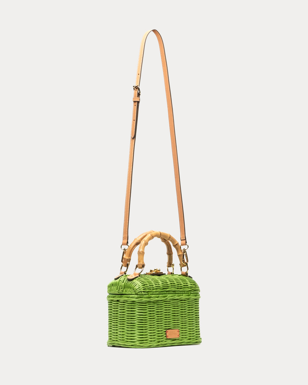 Hannah Lunchbox Wicker Lime Green Basket Frances Valentine