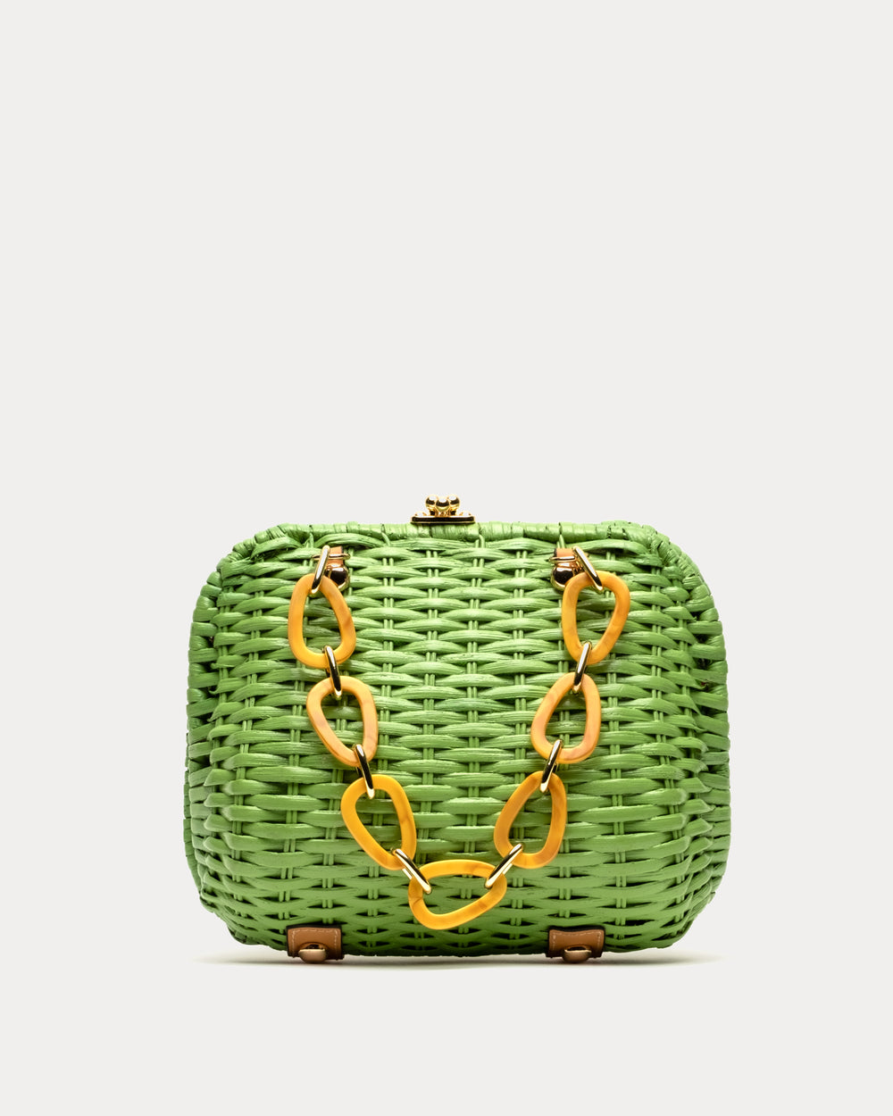 Hen Wicker Basket - Lime Green - Frances Valentine