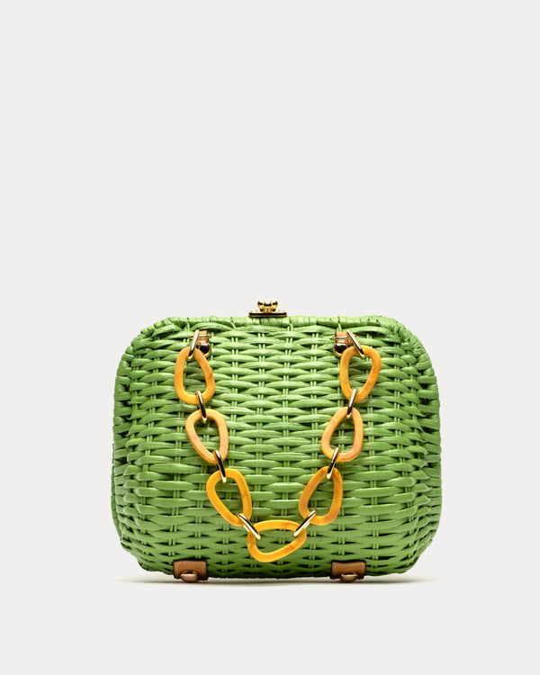 Hen Wicker Basket - Lime Green - Frances Valentine