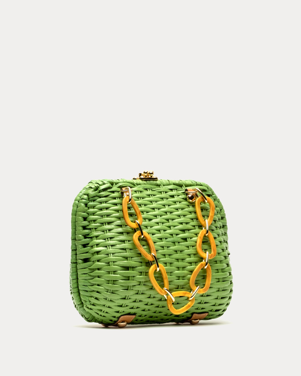 Hen Wicker Basket - Lime Green - Frances Valentine