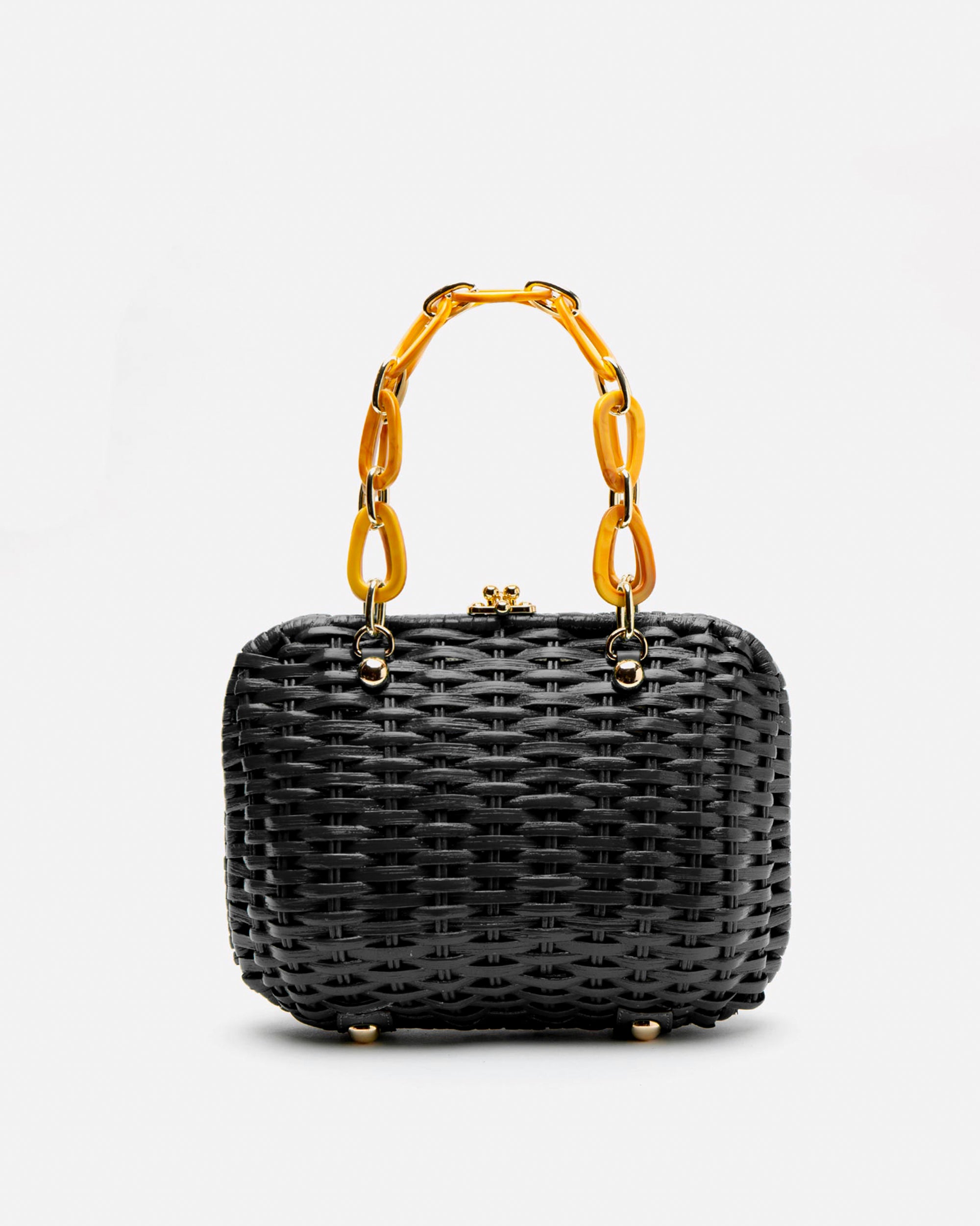 Hen Wicker Peony Basket Black