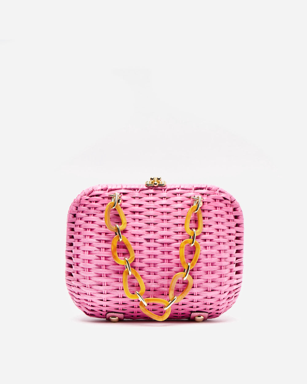 Hen Wicker Bag - Pink