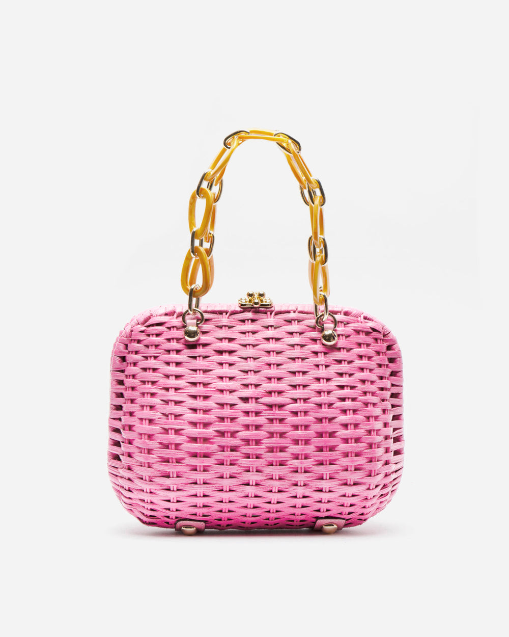 Hen Wicker Bag - Pink