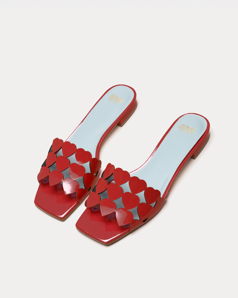 Flat Heart Slide - Red Flats Frances Valentine