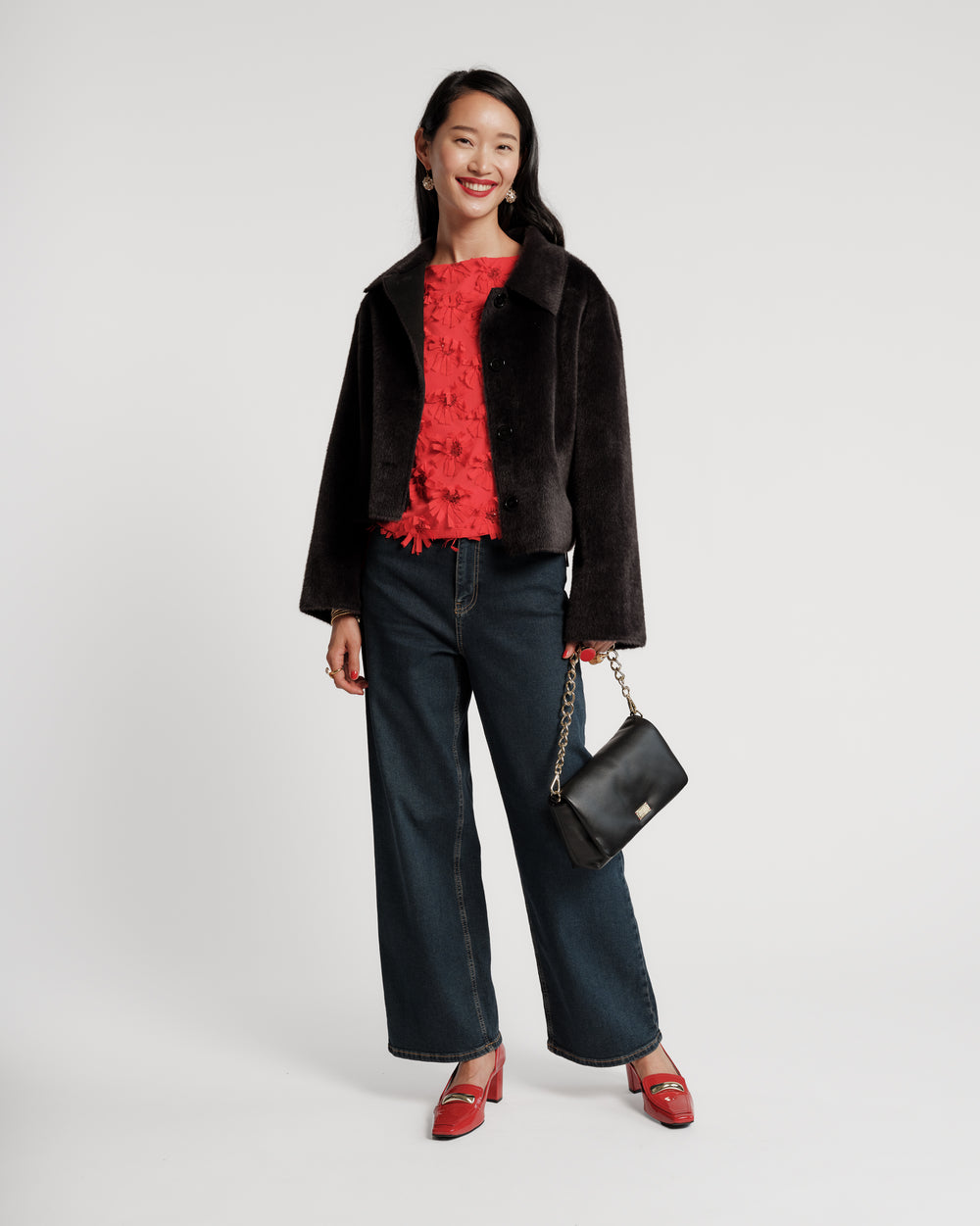 Cosette Faux Fur Jacket - Black