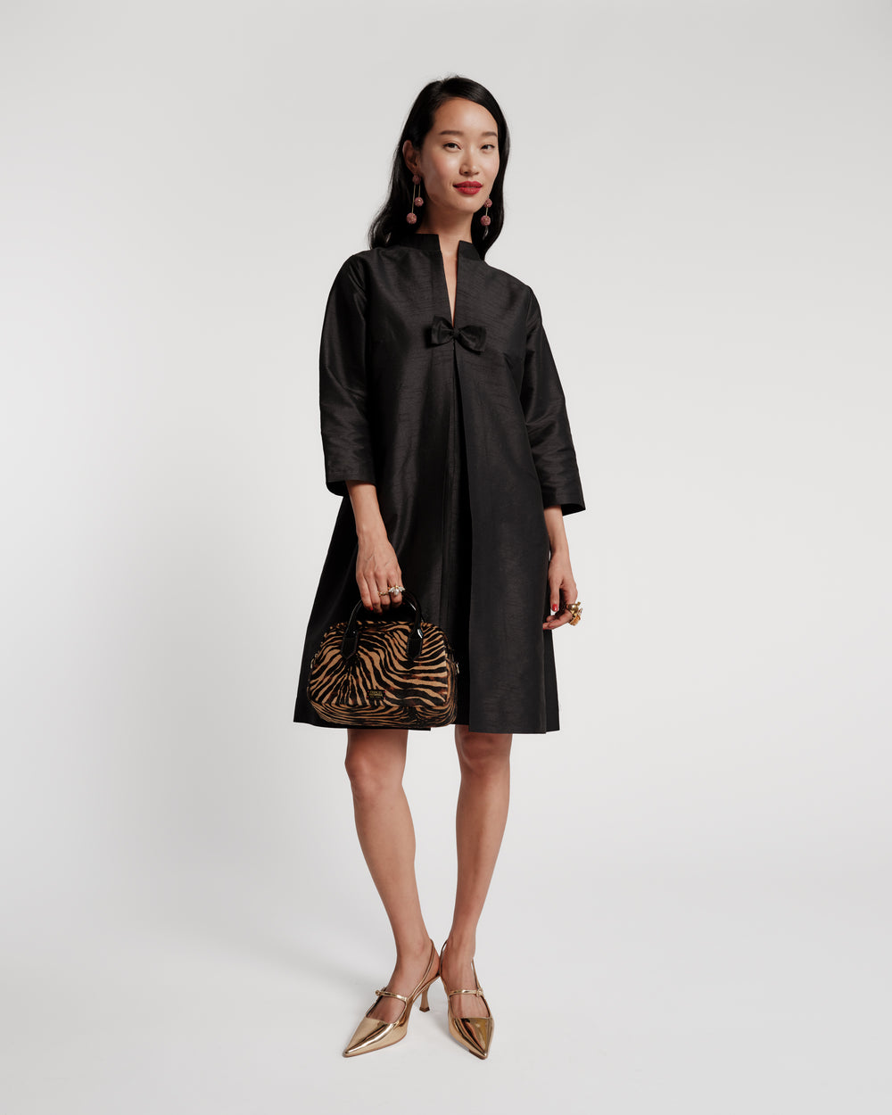 Tabitha Mini Dress - Black Dresses Frances Valentine