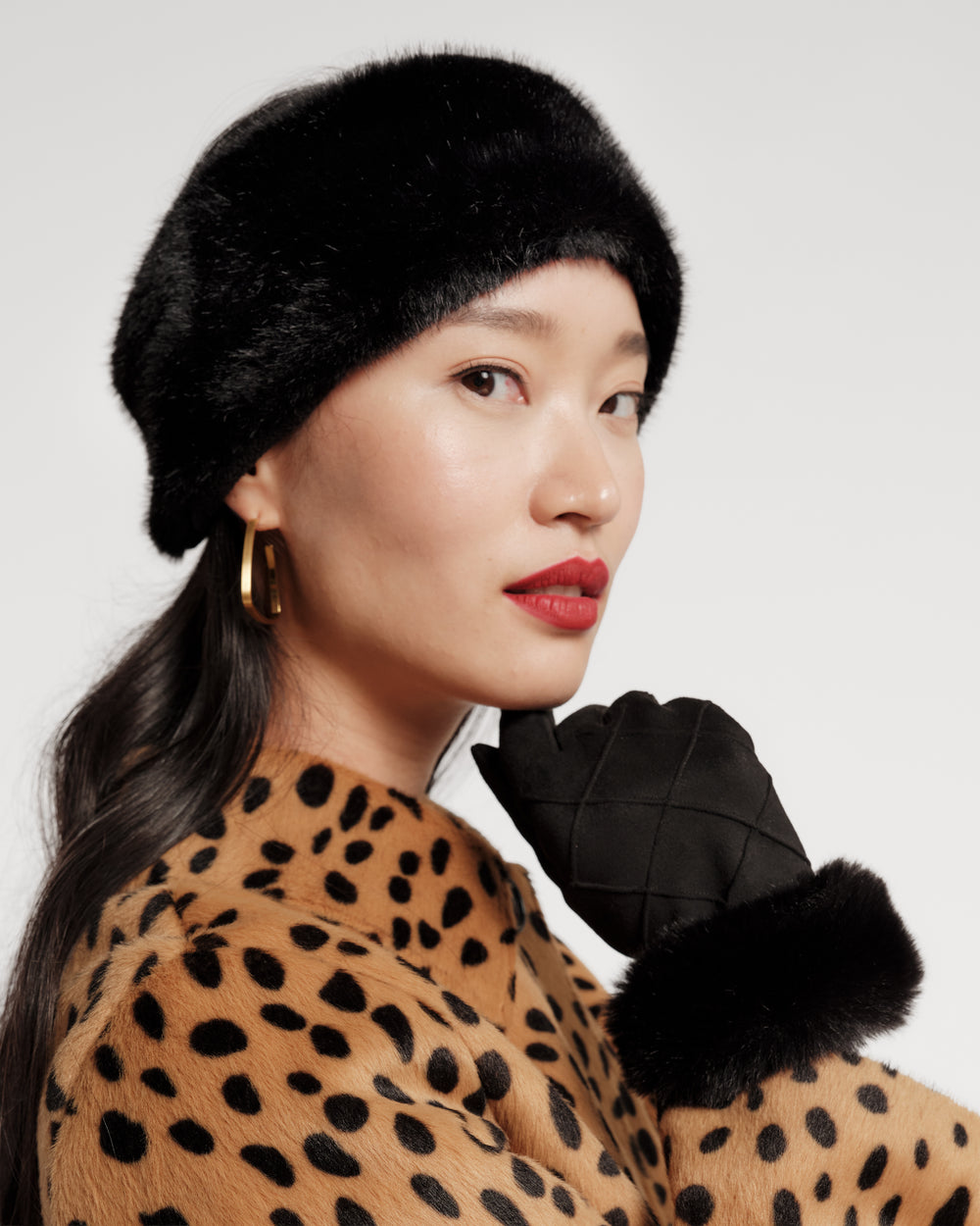 Faux Mink Headband - Black Headband Frances Valentine