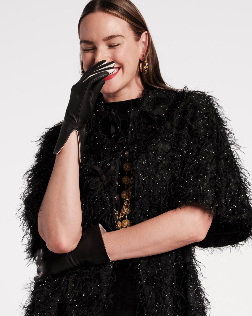Deep V Leather Glove Gloves & Mittens Fownes