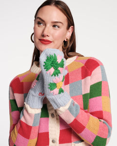 Embroidered Knit Mitten - Frances Valentine