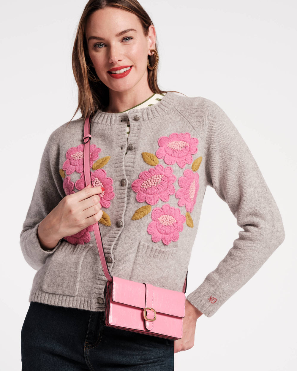 Accordian Wallet - Crinkled Leather Pink - Frances Valentine