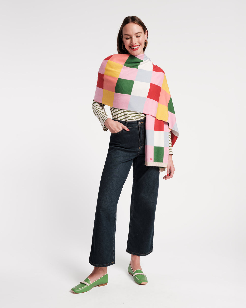 Pixel Scarf Merino Blend Scarf Frances Valentine