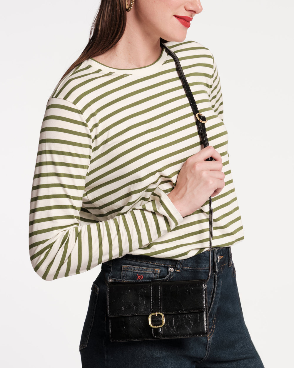 Accordian Wallet - Crinkled Leather Black - Frances Valentine