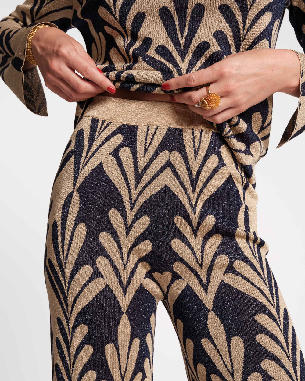 Dakota Pant - Royal Palm Knit Pants Frances Valentine