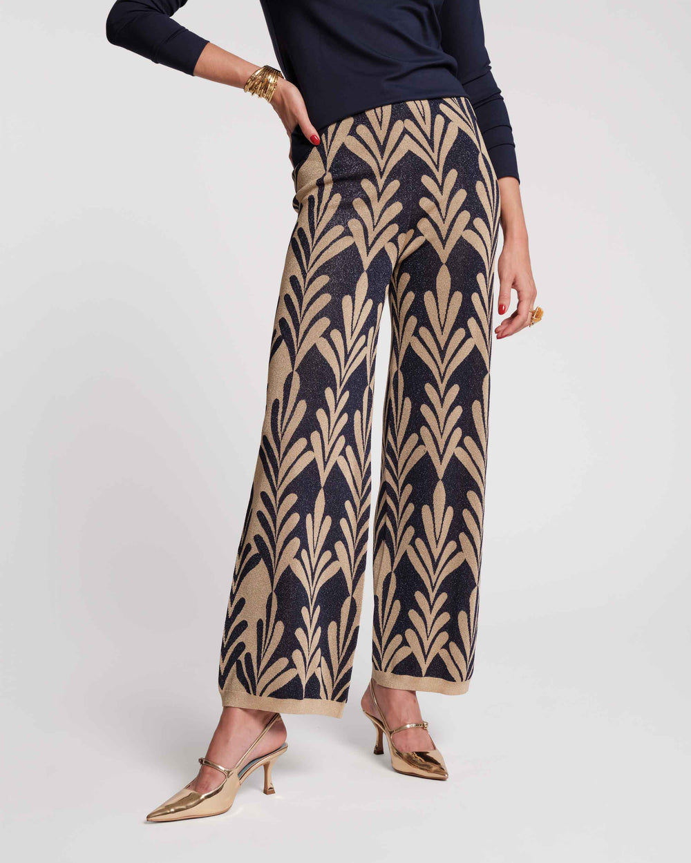 Dakota Pant - Royal Palm Knit Pants Frances Valentine