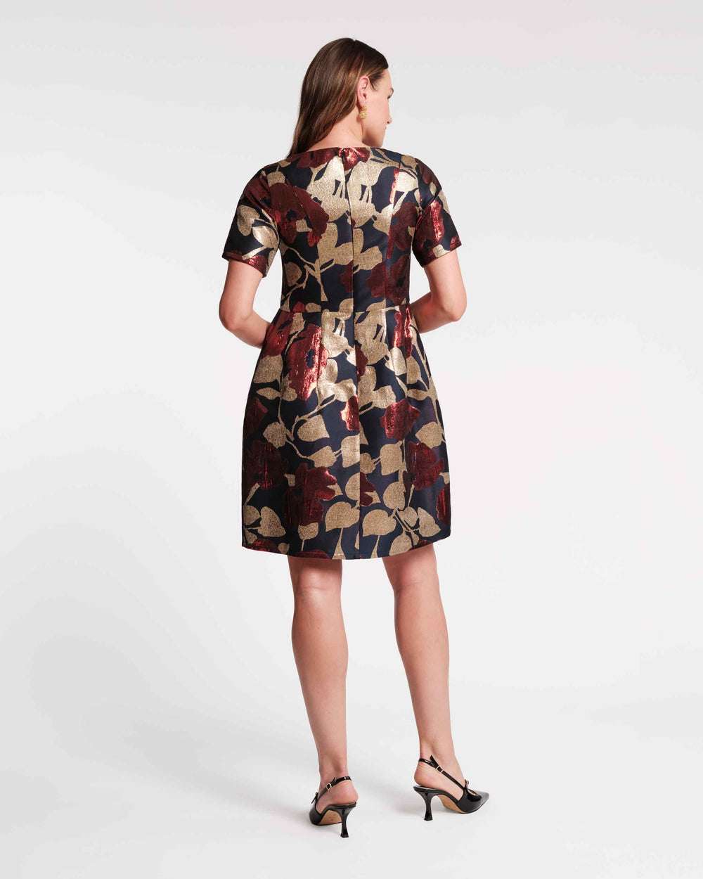 Michelle Mini Dress - Floating Floral Jacquard