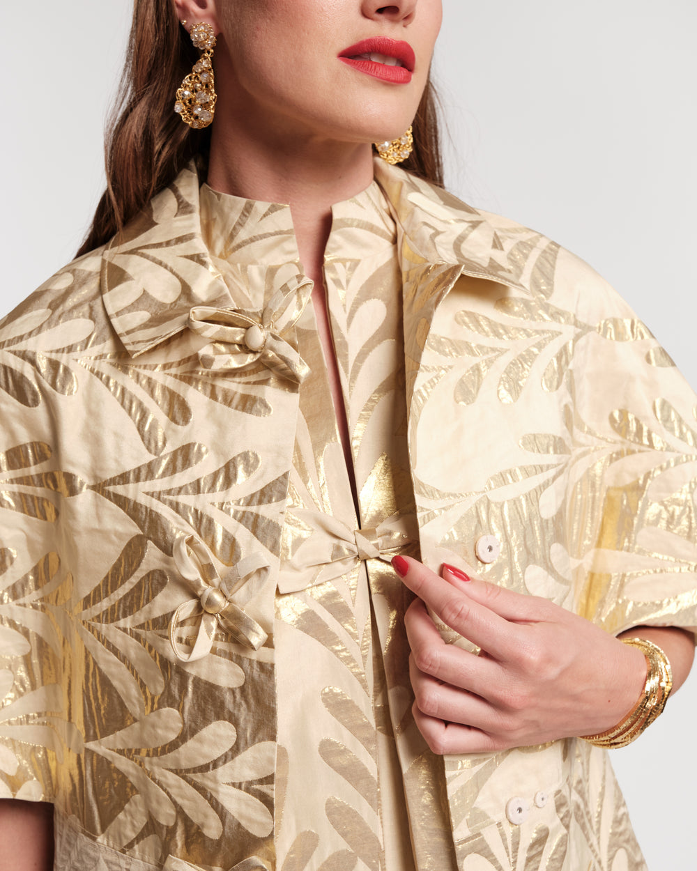 Marvelous Jacket - Royal Palm Jacquard Gold