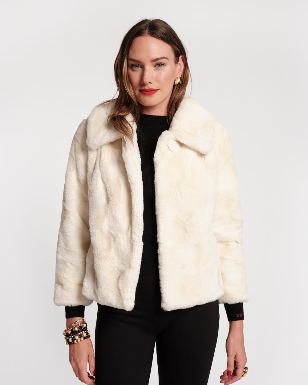 Babe Jacket - Faux Fur White