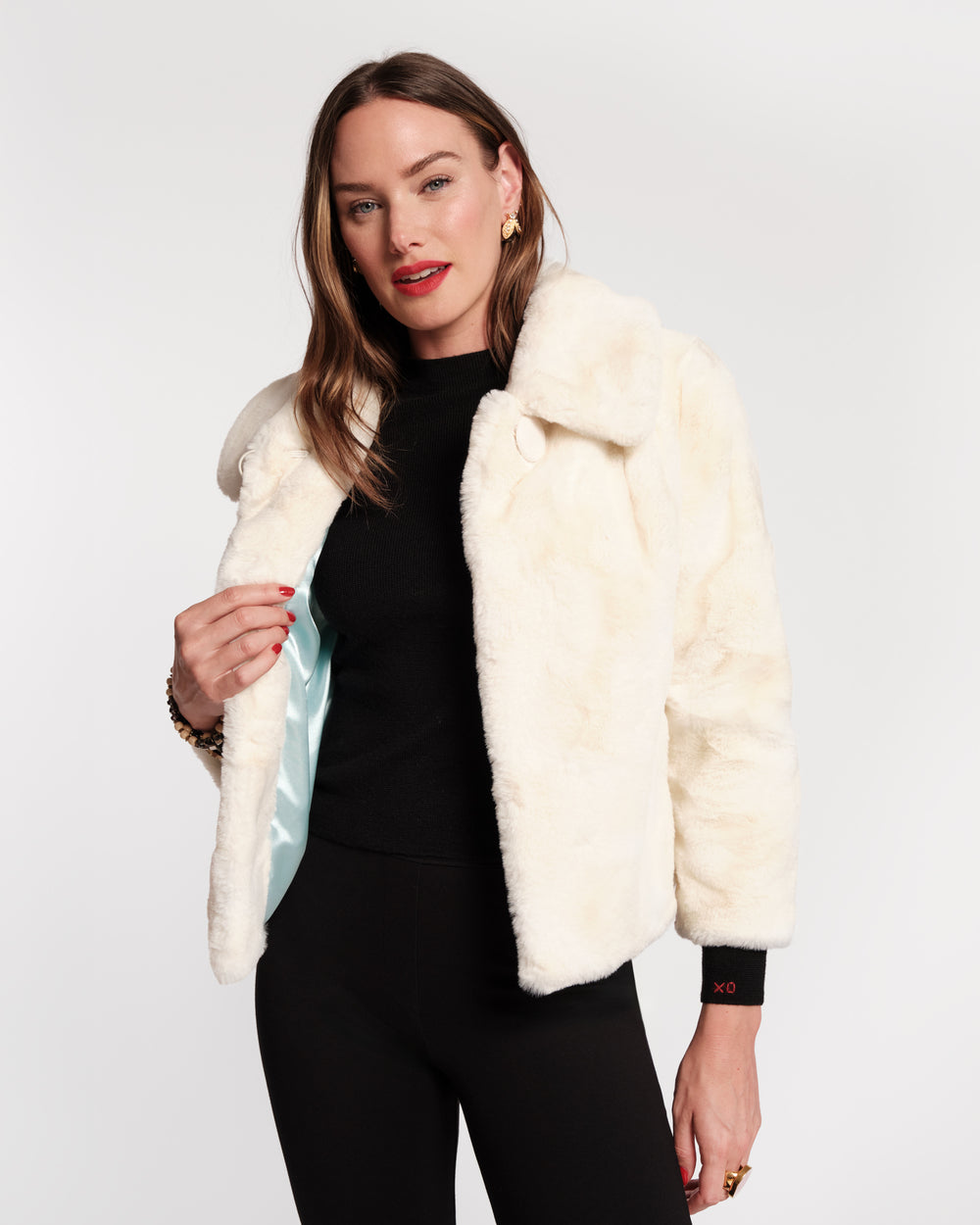 Babe Jacket - Faux Fur White