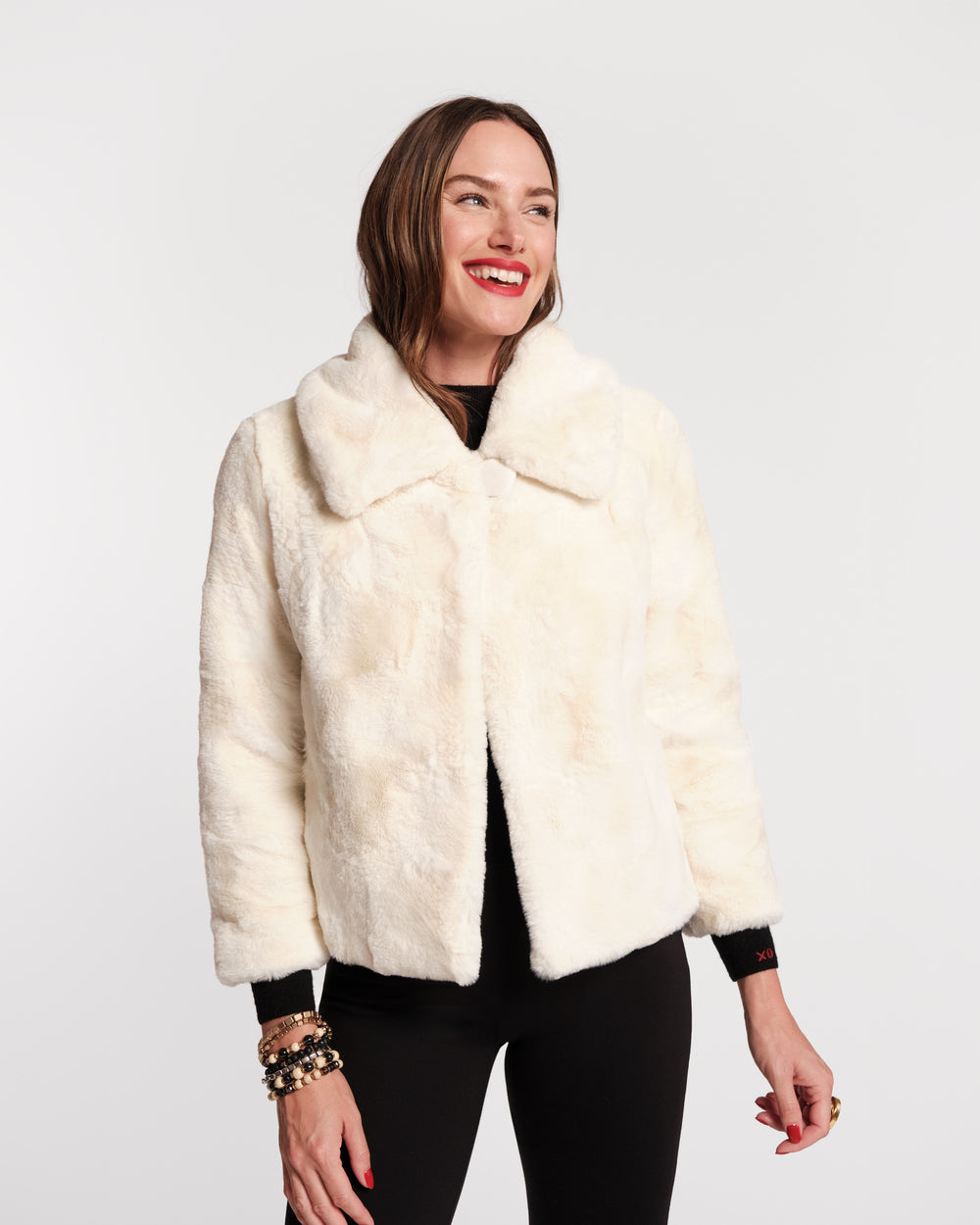 Babe Jacket - Faux Fur White