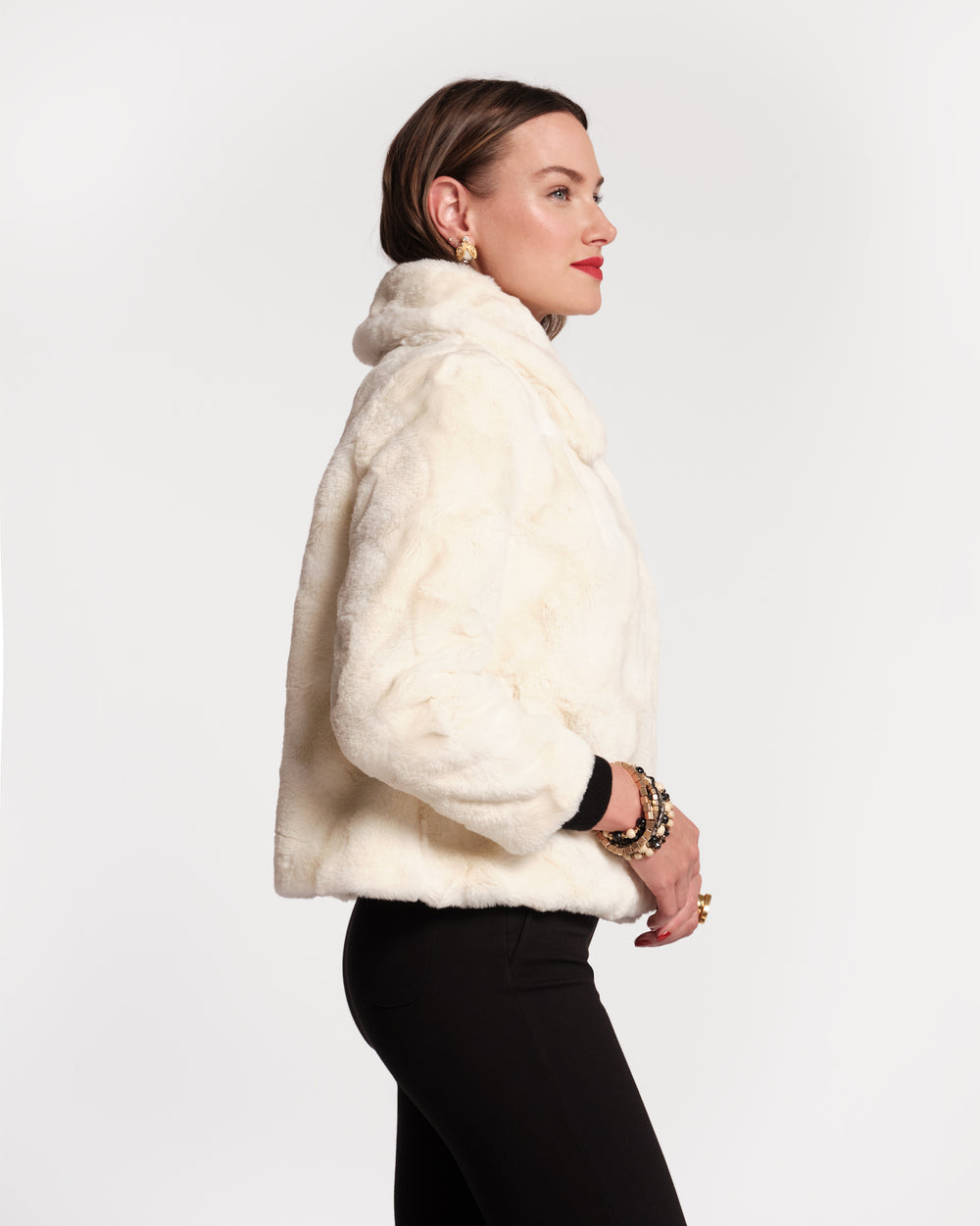 Babe Jacket - Faux Fur White