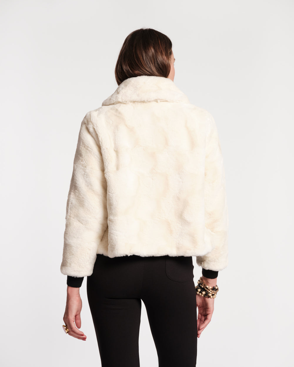 Babe Jacket - Faux Fur White
