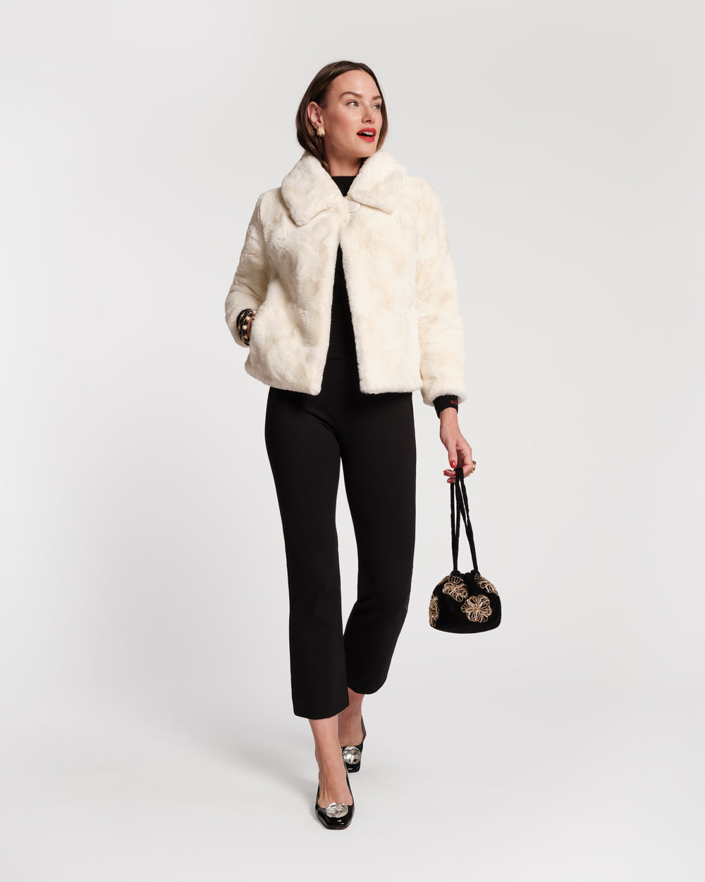 Babe Jacket - Faux Fur White