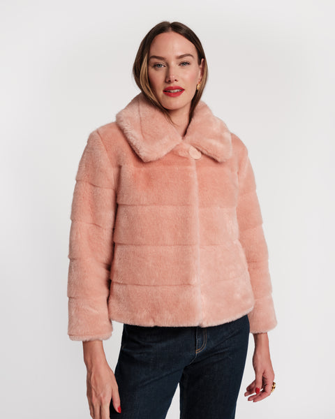 Babe Faux Fur Jacket - Light Pink – Frances Valentine