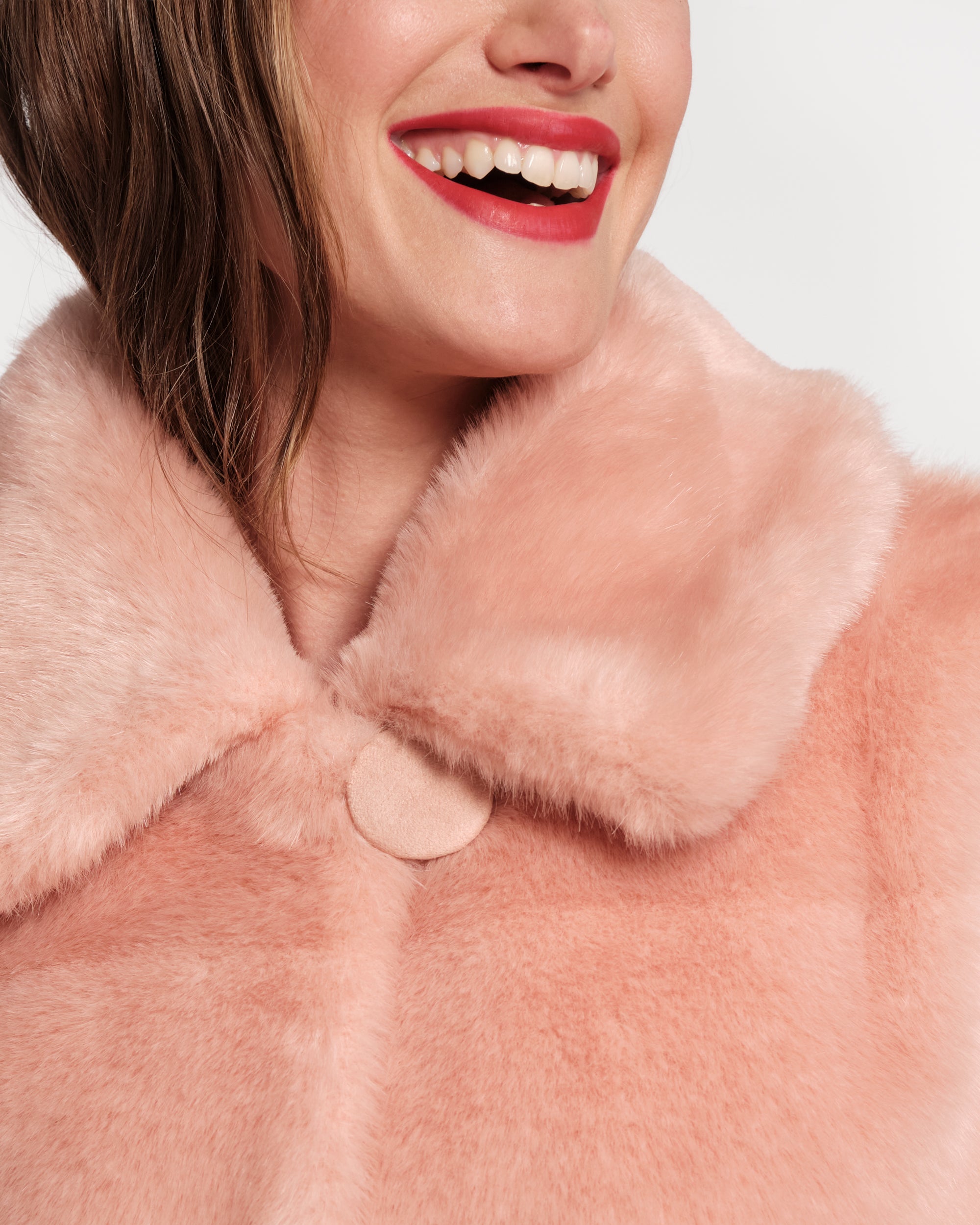 Babe Faux Fur Jacket - Light Pink – Frances Valentine