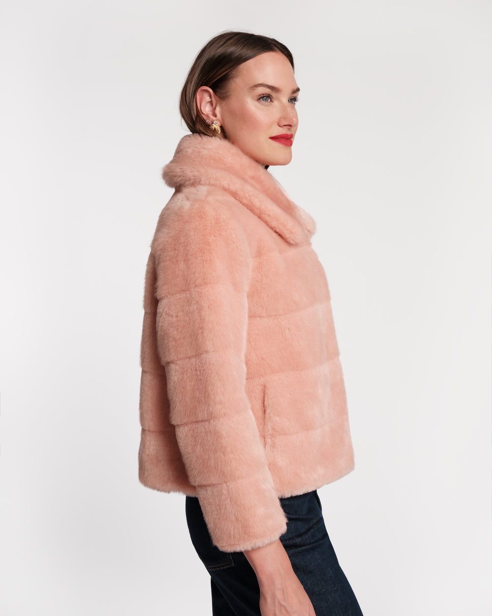 Babe Jacket - Faux Mink Fur Light Pink - Frances Valentine