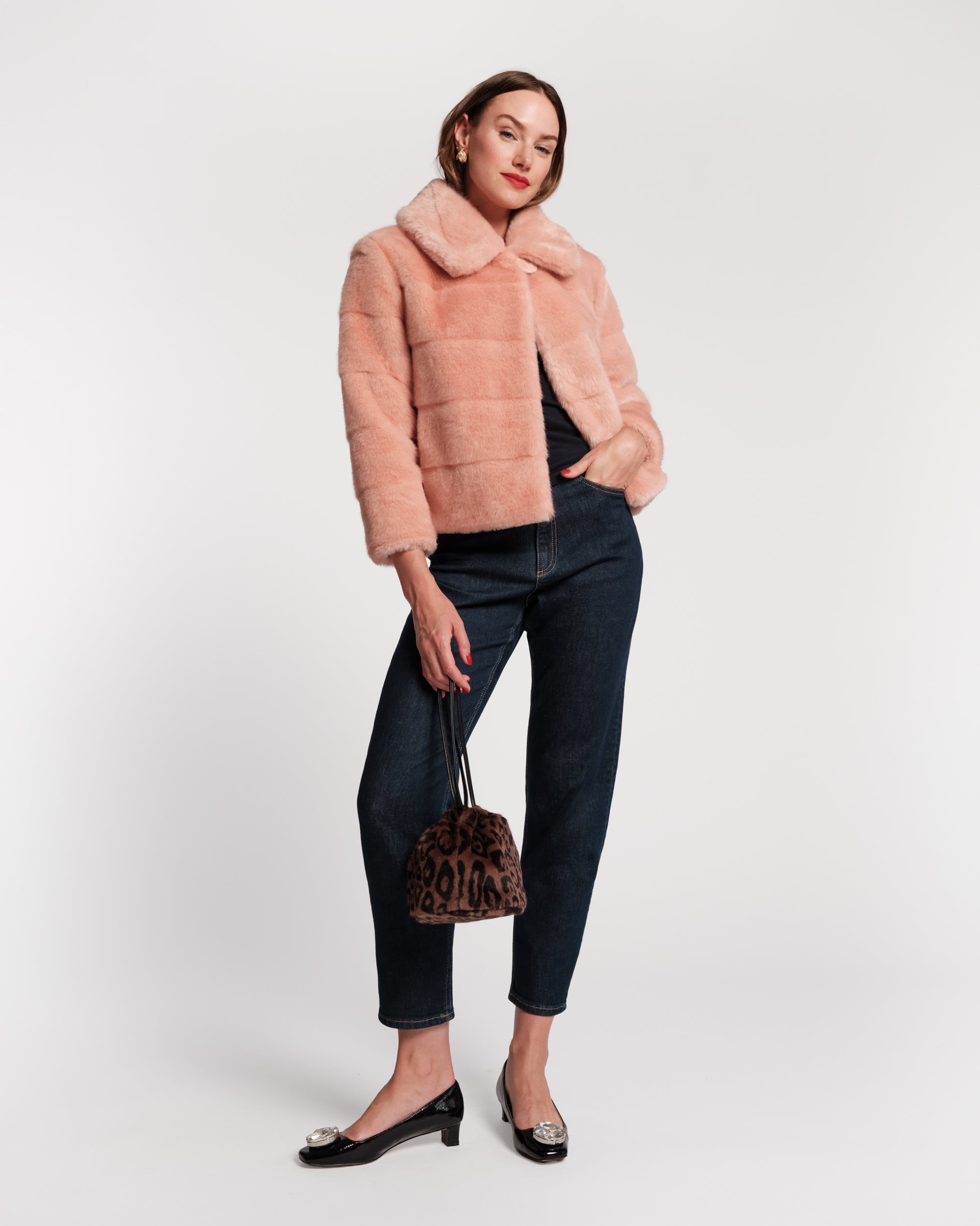 Babe Faux Fur Jacket - Light Pink – Frances Valentine