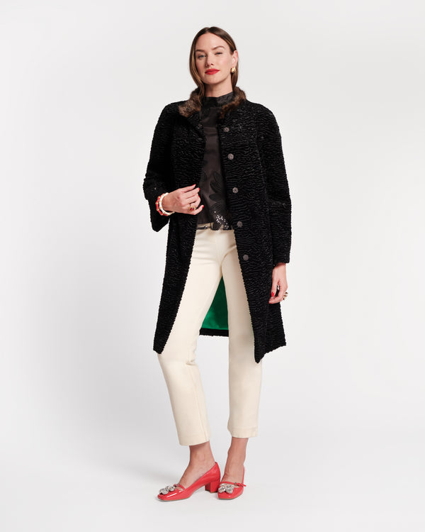 Dame Faux Fur Coat - Black